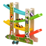 Woods™ - Creatief&Leerzaam - Houten Rollerbaan Dieren | Educatief Speelgoed