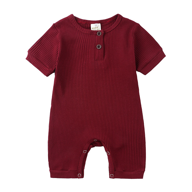 Sb5b84a5862c0405c8cbf69bcca1e95e4O Mini Fashion™ - Luchtig&Ademend - Baby Romper Rood / 90 (12-18 maanden) | Educatief Speelgoed - Afbeelding 1