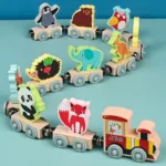 Tiny Express™ – Kleuren&Vormen - Houten Treinspeelgoed Dieren | Educatief Speelgoed