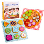 Woods™ - Stimuleer Creativiteit&Motoriek - Kinder Pizza&Koekje Set Pizza + Koekje | Educatief Speelgoed