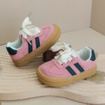 TinySteps– Comfort&Stijl– Sneaker met Veters Roze / 16 (0 – 6 maanden / 12.5 cm) | Educatief Speelgoed