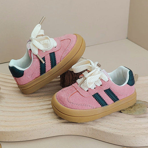 Sc3045fa86e52453fa78d431a64eb9898D TinySteps– Comfort&Stijl– Sneaker met Veters Roze / 16 (0 – 6 maanden / 12.5 cm) | Educatief Speelgoed - Afbeelding 1