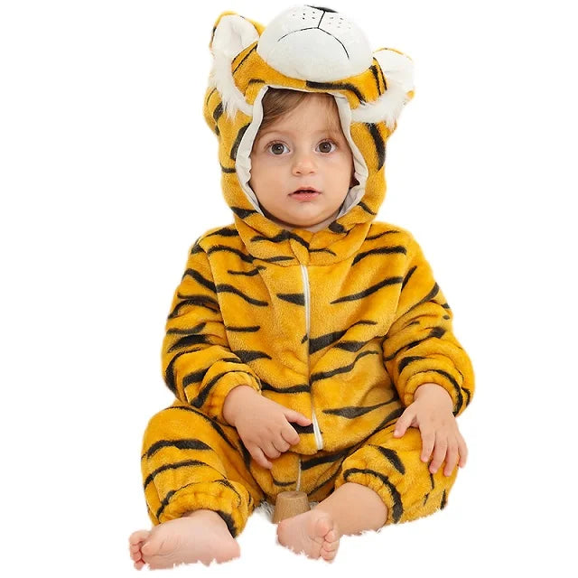 Sce1ce331290c478f85331a4b36d92d71L Mini Fashion - Duurzaam&Wasbaar - Dieren Romper Onesie (0-24 maanden) Tijger | Educatief Speelgoed - Afbeelding 1
