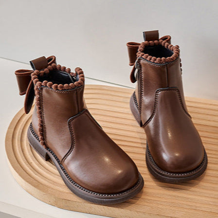 Seed14c60d84f4450b078802b30d45b00z Mini Fashion– Comfort&Stijl– Leren Enkellaarsjes Bruin / 25 (3 – 3.5 jaar / 15.8 cm) | Educatief Speelgoed - Afbeelding 1