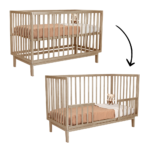 Meegroei Ledikant Novi at Home® Lauren Walnut 60x120