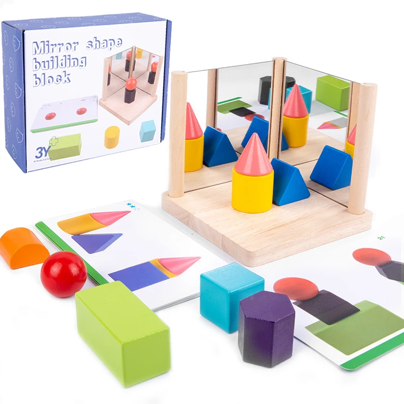 a_69e9b794-12f4-4e17-818a-f94fd64888db Reflection Play™ – Spiegelen&Leren– Puzzelblokken met spiegel Grote Blokken | Educatief Speelgoed - Afbeelding 1
