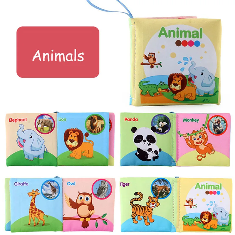 animal_world_s Soft Tail Book™ – Zachte Staartpret – Sensorisch Dieren Babyboekje Dieren Wereld | Educatief Speelgoed - Afbeelding 1