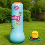 BopBag– Leuk&Actief– Opblaasbare Bokszak met handschoenen Blauw | Educatief Speelgoed