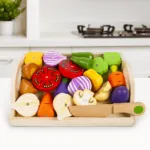 MiniChef– Leuk&Creatief– Houten Magnetische Keuken Speelset Kleine Groentes | Educatief Speelgoed