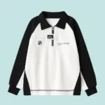 MiniFashion– Speels&Klassiek– Katoenen Sweater Wit / 120 (4–5 jaar) | Educatief Speelgoed