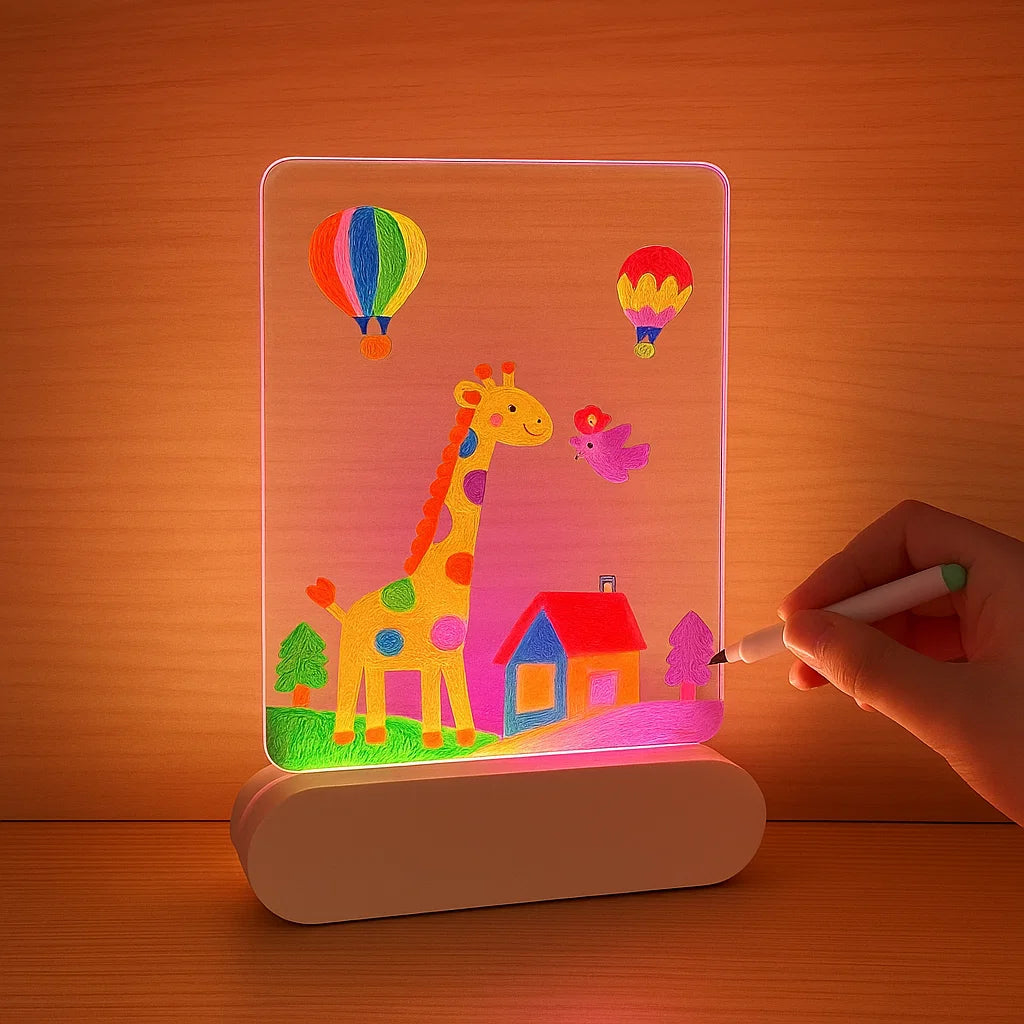 assets_task_01k7x0n1f9f6gshexnfcdw2w63_1760836707_img_1 DrawingLight - Verlichte Fantasieën - Tekenbord met LED | Educatief Speelgoed - Afbeelding 1