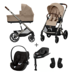 Kinderwagen Cybex Balios S Lux Almond Beige/Beige + Autostoel Cloud G I-Size&Base