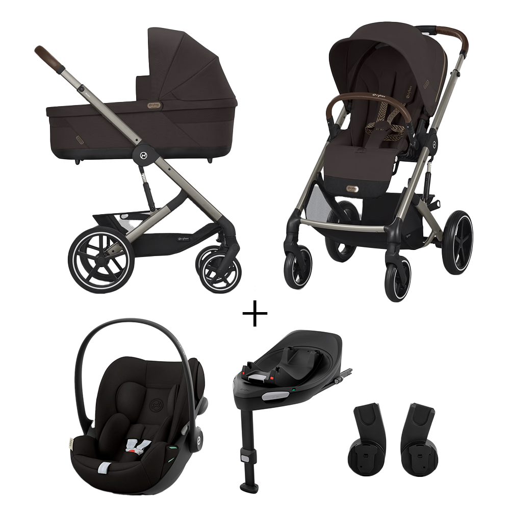 Kinderwagen Cybex Balios S Lux Chocolate Brown/Brown + Autostoel Cloud G I-Size&Base Kinderwagen Cybex Balios S Lux Chocolate Brown/Brown + Autostoel Cloud G I-Size&Base - Afbeelding 1