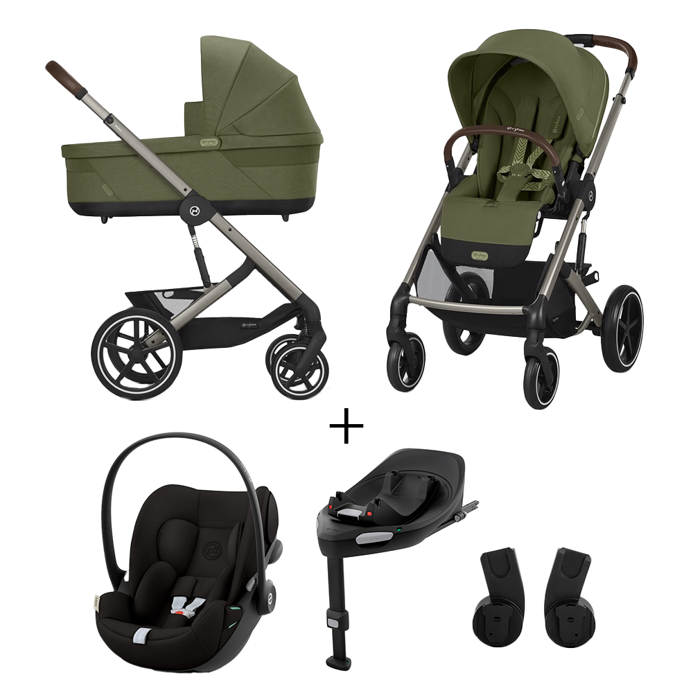 Kinderwagen Cybex Balios S Lux Moss Green/Khaki + Autostoel Cloud G I-Size&Base Kinderwagen Cybex Balios S Lux Moss Green/Khaki + Autostoel Cloud G I-Size&Base - Afbeelding 1