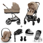 Kinderwagen Cybex Balios S Lux Almond Beige/Beige + Autostoel Cloud G I-Size Plus&Base + Accessoires