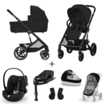 Kinderwagen Cybex Balios S Lux Moon Black/Black + Autostoel Cloud G I-Size Plus&Base + Accessoires