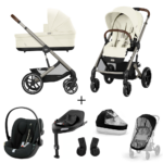 Kinderwagen Cybex Balios S Lux Seashell Beige/Light Beige + Autostoel Cloud G I-Size Plus&Base + Accessoires