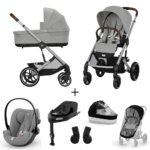 Kinderwagen Cybex Balios S Lux Stone Grey/Mid Grey + Autostoel Cloud G I-Size Plus&Base + Accessoires