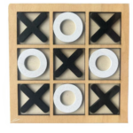 Woods™ - Speels Strategieplezier - Houten Boter, Kaas&Eieren Zwart | Educatief Speelgoed