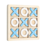 Woods™ - Speels Strategieplezier - Houten Boter, Kaas&Eieren Blauw | Educatief Speelgoed