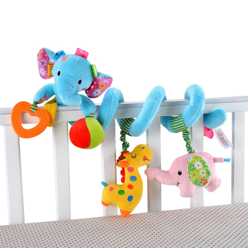 blue_elephant_672 Baby Spiral Toy™ - Autostoel&Kinderwagen Speelgoed Blauwe Olifant | Educatief Speelgoed - Afbeelding 1