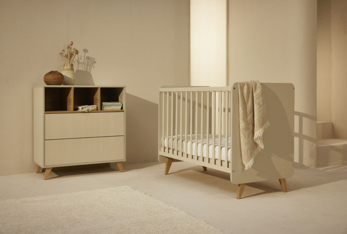 Babykamer Quax Loft Clay (Meegroei Ledikant + Commode) Babykamer Quax Loft Clay (Meegroei Ledikant + Commode) - Afbeelding 1