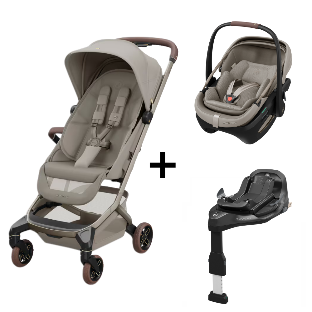 Buggy Maxi-Cosi Fame Cabin Sapphire Sand met Autostoel Maxi-Cosi Coral Pro Slide Sapphire Sand + Adapterset&Base Pro Slide Buggy Maxi-Cosi Fame Cabin Sapphire Sand met Autostoel Maxi-Cosi Coral Pro Slide Sapphire Sand + Adapterset&Base Pro Slide - Afbeelding 1
