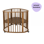 Set | Box Novi at Home® Triangle Mae Walnut incl. Boxmatras en Hoeslaken