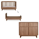 Babykamer Quax Kyo Walnut 70x140 (Meegroei Ledikant + Commode)