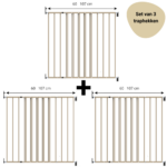 Set | 3 x Traphek Baaloo Powerfix Metaal Sand 60-107cm