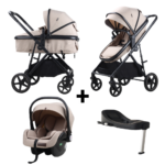 Kinderwagen Novi Baby® Jaxx V2 4-in-1 Sand Melange met Isofixbase