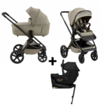 Kinderwagen Novi Baby Luna Premium Timeless Taupe met Autostoel Jacky Pro 360&Base