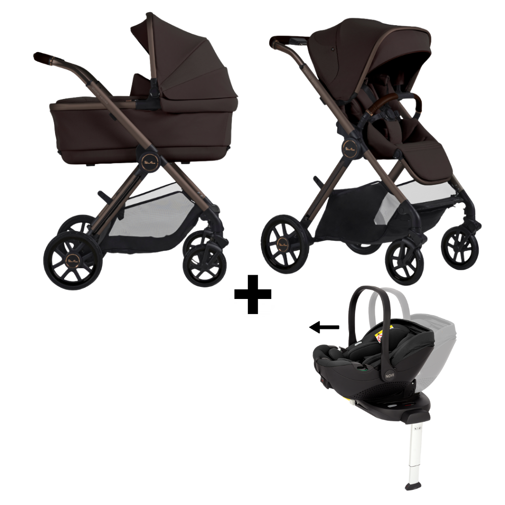 Kinderwagen Silver Cross Reef 2 Special Edition Ganache met Autostoel Joy Pro Glide 360°&Base&Accessoires Kinderwagen Silver Cross Reef 2 Special Edition Ganache met Autostoel Joy Pro Glide 360°&Base&Accessoires - Afbeelding 1