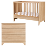 Babykamer Quax Tsugi Honey Ash 60x120 (Meegroei Ledikant + Commode)