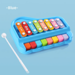 Tiny Tunes Set™ – Klankrijke Pret – Xylofoon&Piano voor kinderen Blauw | Educatief Speelgoed