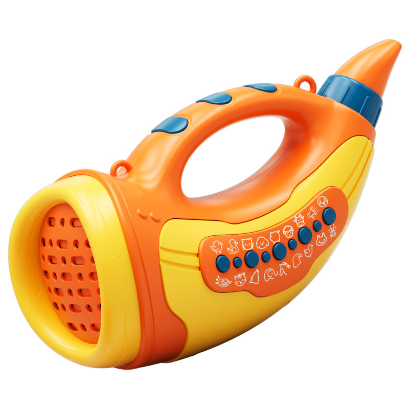 c8682a1b6d56a22c3b0a59f59bf75cf5 Animal Sounds Horn™ - Dierensymfonie - Dierengeluiden Hoorn Oranje | Educatief Speelgoed - Afbeelding 1