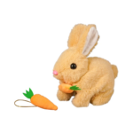 Electric Bunny™ – Springlevend&Gezellig– Pluche Konijn Wortel Konijn Bruin | Educatief Speelgoed