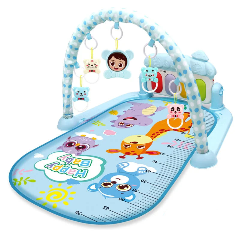 cartoon_animal116_31 Musical Arch™ – Klanken&Kleuren– Baby Gym Cartoon Dieren Blauw | Educatief Speelgoed - Afbeelding 1