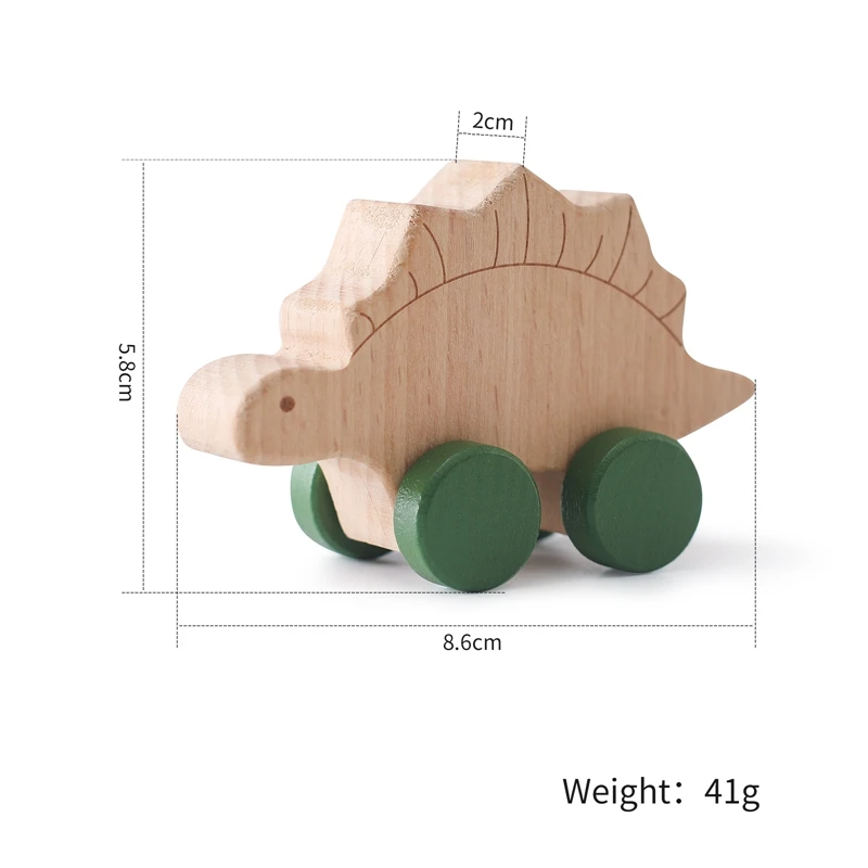 dinosaur_02 Woods™ - Dino op Wielen! - Speelgoed Dino Auto Tanystropheus | Educatief Speelgoed - Afbeelding 1