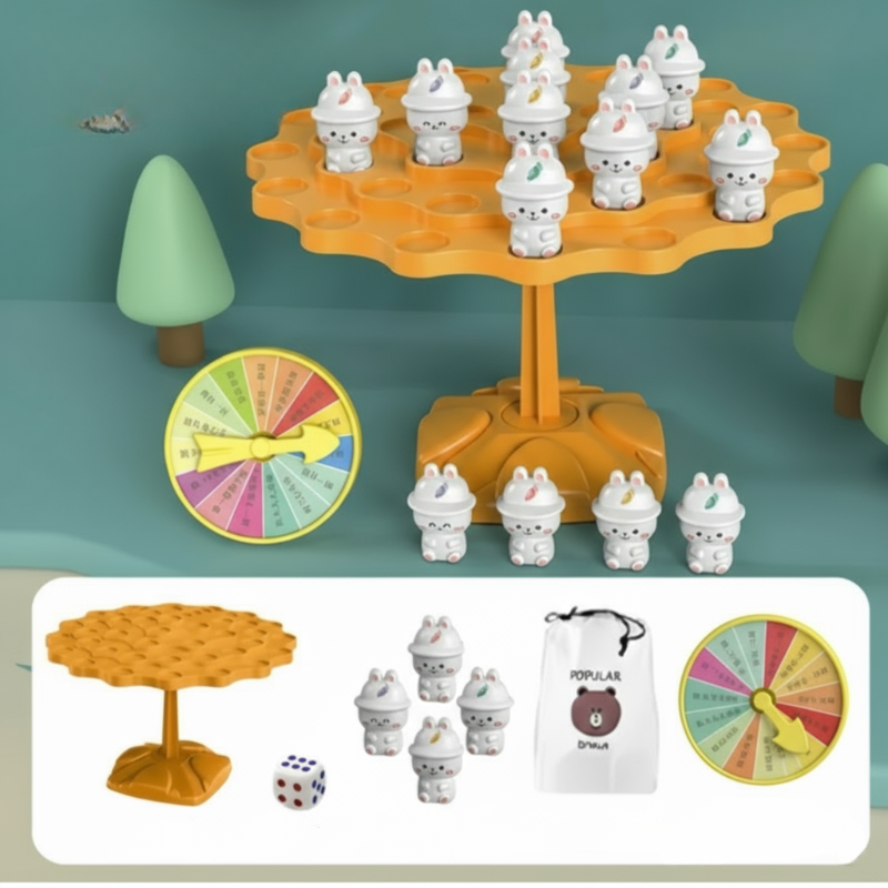 ee5f851f-9a87-4f3b-951a-2d0b5b164ed6 HappyBalance– Leuk&Slim gezelschapspel– Balansspel Konijn | Educatief Speelgoed - Afbeelding 1