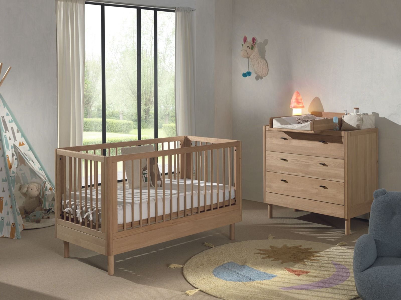 Peuterkamer Jaxx Forrest Eik (Meegroei Ledikant + Commode) Peuterkamer Jaxx Forrest Eik (Meegroei Ledikant + Commode) - Afbeelding 1