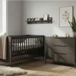 Babykamer Lissabon Chocolate 70x140 (Meegroei Ledikant + Commode)