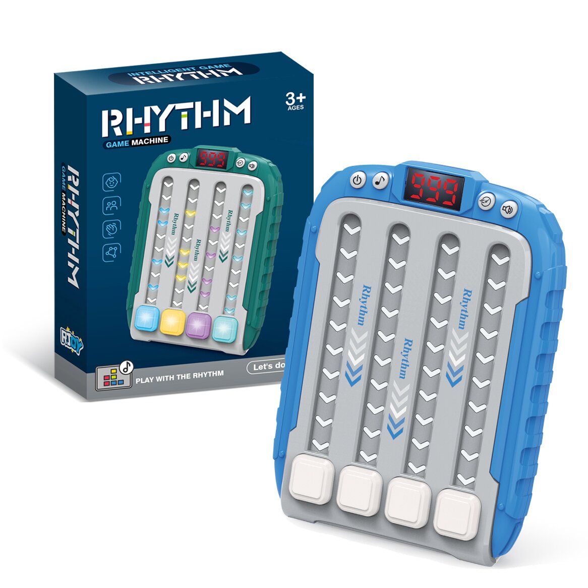 hpiYS0fdd52cd963745e8927c78d086c74ca4P Rhythm™ - Vermindert stress, verbetert reactievermogen - Snelheidsspel Blauw | Educatief Speelgoed - Afbeelding 1