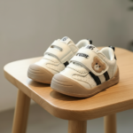 KinderMove– Stevig&Soepel– Klittenband Sneakers met berenmotief Zwart / 16 (6–9 maanden) | Educatief Speelgoed