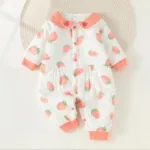 Mini Fashion™ - Comfi&Trendy - Jumpsuit Pyjama Roze - Aarbei / 90 (12-18 maanden) | Educatief Speelgoed