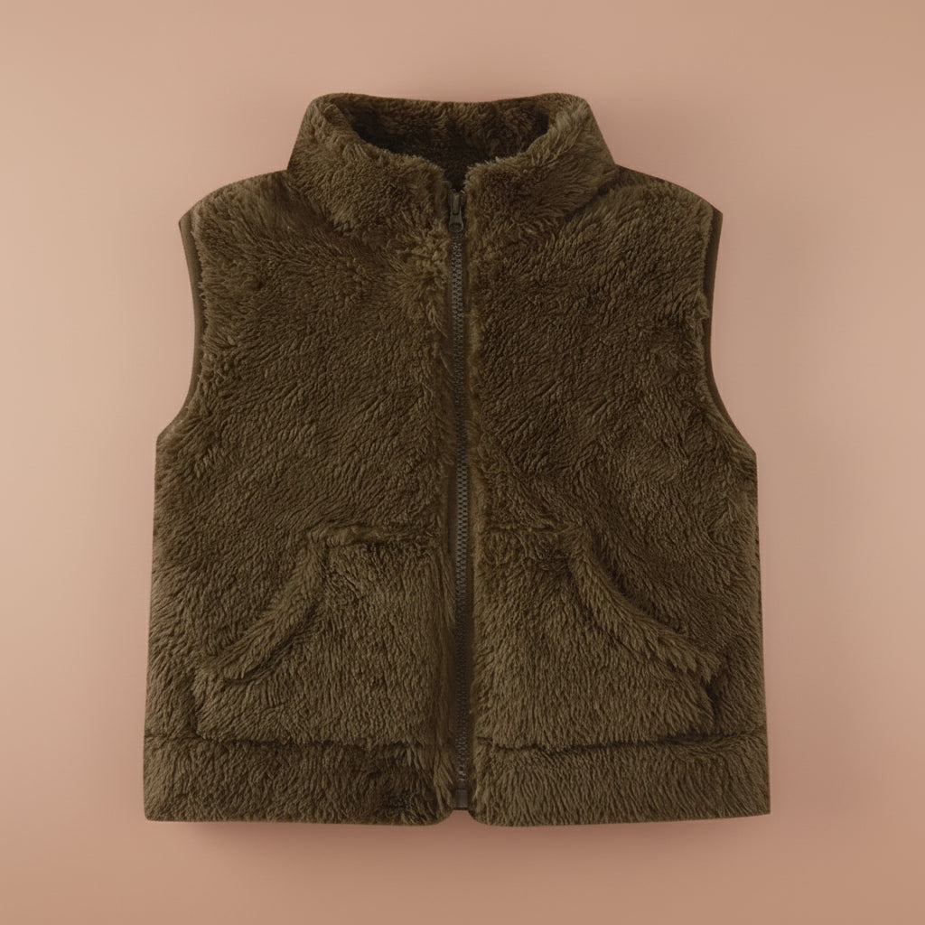 image_122_1760090441171-83999114-69416322-67225629_3 MiniWarm– Licht&Isolerend– Vest met Verdikte Fleecevoering Bruin / 120 (5–6 jaar) | Educatief Speelgoed - Afbeelding 1