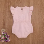 Mini Fashion™ - Luchtig&Lief - Meisjes Baby Jumpsuit Licht Roze / 70 (0–6 maanden) | Educatief Speelgoed