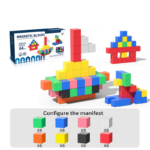 Magnet Toys– Leren&Bouwen– Magnetische Bouwblokken 64 Blokken | Educatief Speelgoed