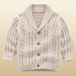 CozyCub– Comfortabel&Modieus– Gebreide Kinder Cardigan Sweater Beige / 73 (3-6 maanden) | Educatief Speelgoed