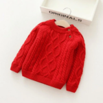 LittleLoom– Leuk&Gezellig– Gebreide Wintertrui Rood / 130 (6 jaar) | Educatief Speelgoed